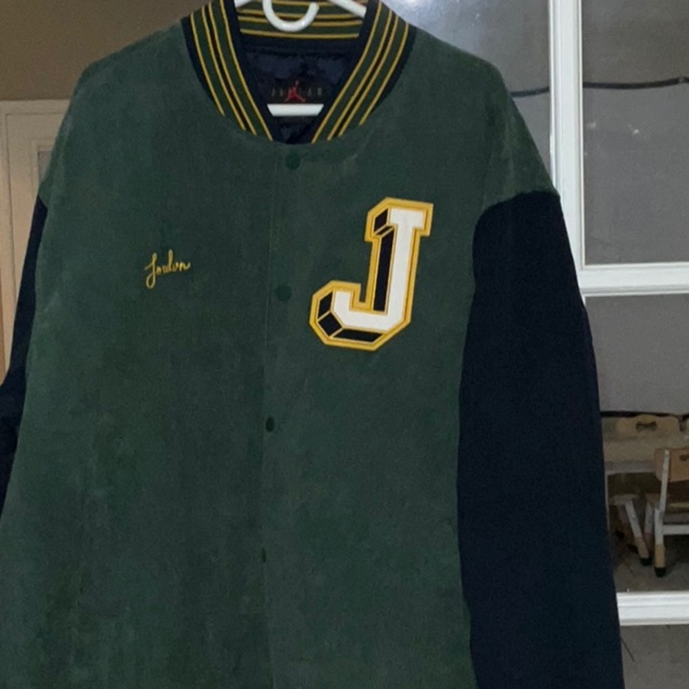 Jordan Green and Black Varsity Jacket